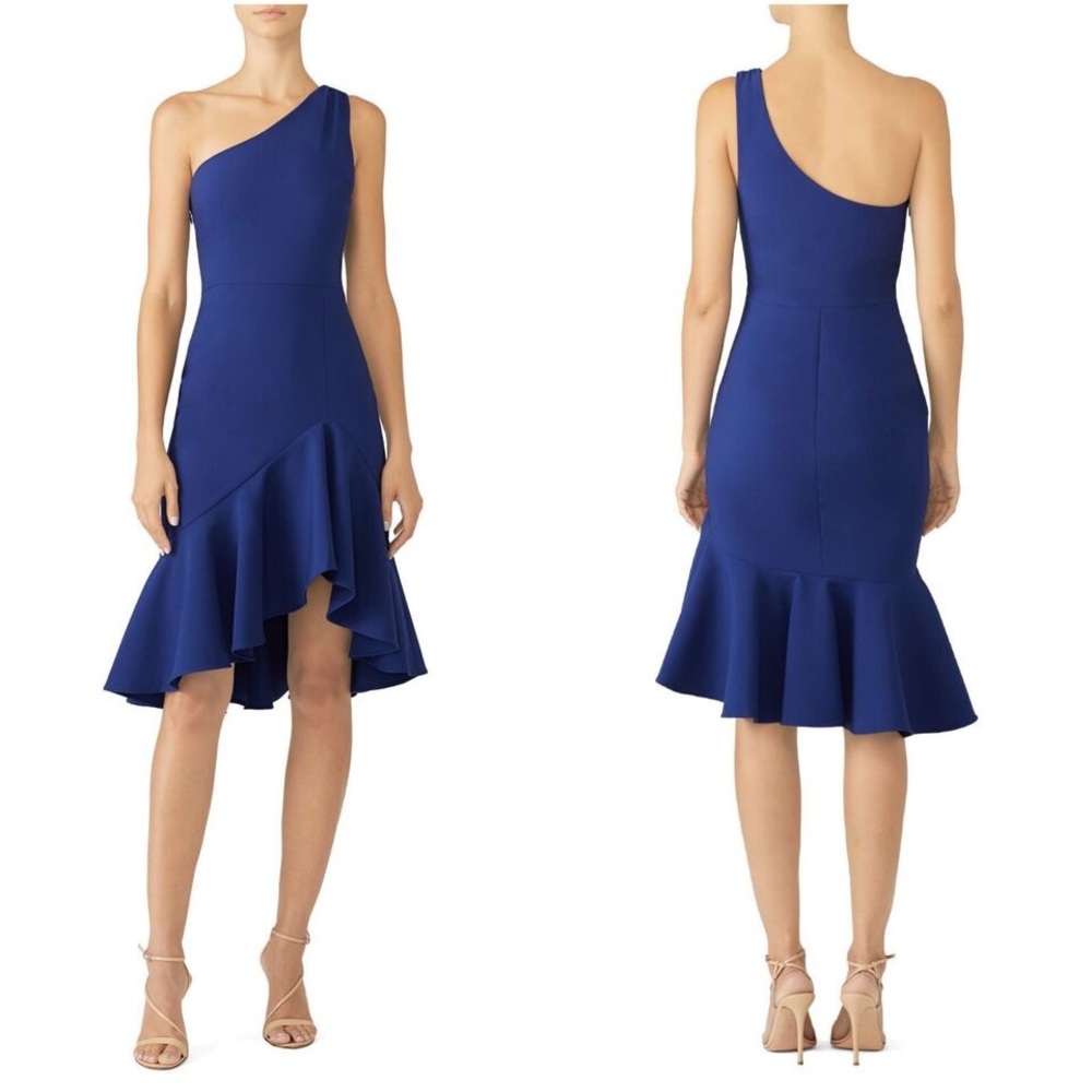 Likely One-Shoulder Blue Dress